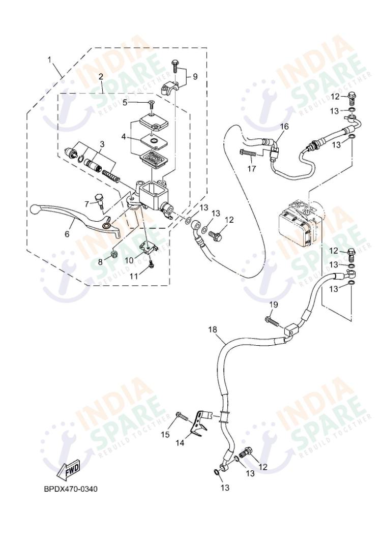 YAMAHA DM46 R15 V4 Series FRONT MASTER CYLINDER